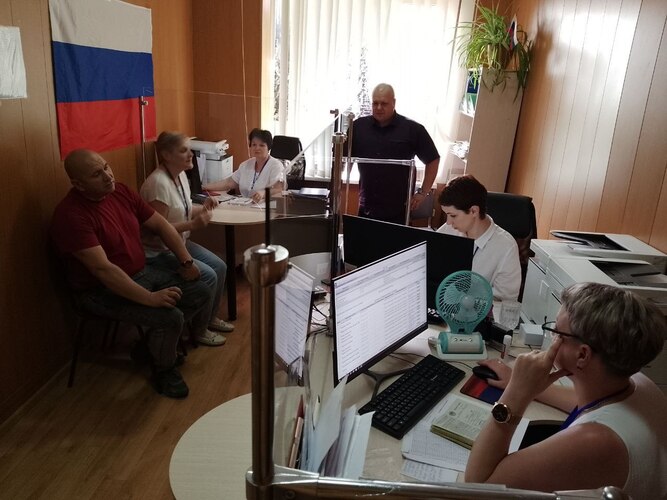 Сегодня прошла рабочая встреча с трудовым коллективом Социального Фонда России по Херсонской области в селе Великая Благовещенка..